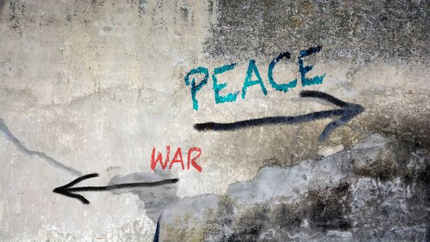 Graffiti de pared a la paz
 - Foto, imagen