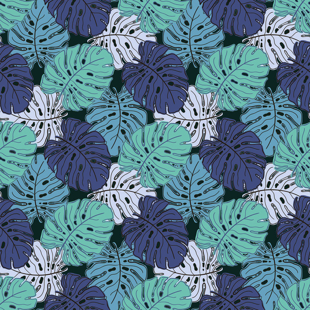 Летние листья Monstera seamless pattern
 - Вектор,изображение