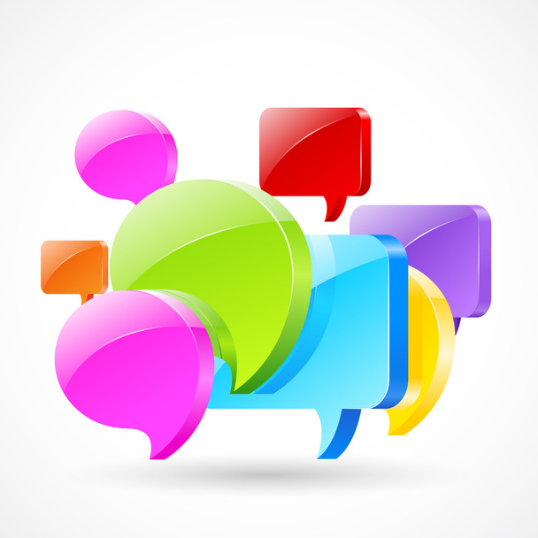 Colorful Chat Bubble - Vector, Image
