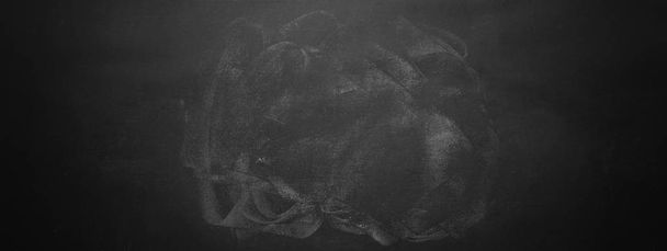 zwart en donker schoolbord of Blackboard muur textuur achtergrond  - Foto, afbeelding