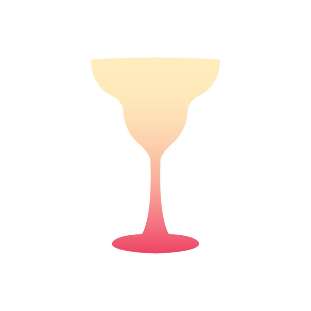 Copo de cocktail com gradiente. Forma de vidro elegante
 - Vetor, Imagem