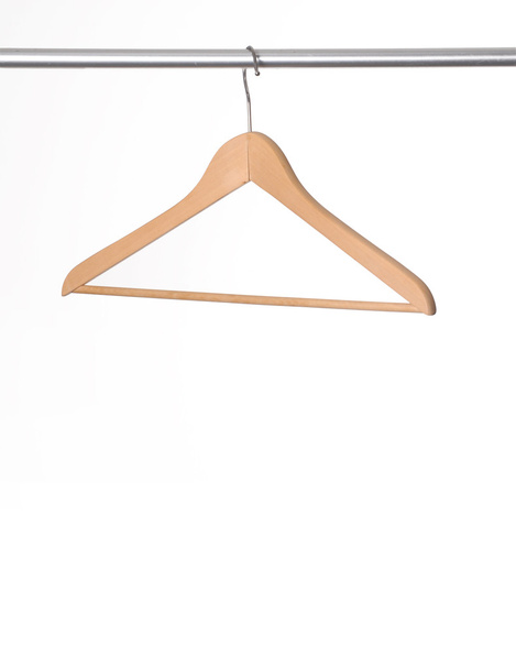 Coat hanger on white background. - Foto, afbeelding