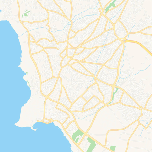 Paphos, Kıbrıs yazdırılabilir harita - Vektör, Görsel