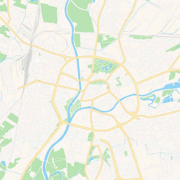  Χράντεκ Κράλοβε, Τσεχία εκτυπώσιμη χάρτη - Διάνυσμα, εικόνα