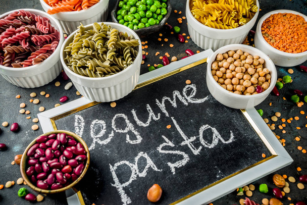 Various legume pasta - Photo, Image