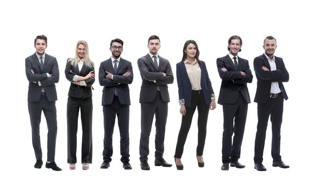 ομάδα νέων επιτυχημένων επιχειρηματιών που στέκονται στη σειρά - Φωτογραφία, εικόνα