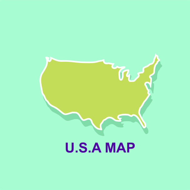 ΗΠΑ πρότυπο χάρτη. Διανυσματική σχεδίαση χάρτη - Διάνυσμα, εικόνα
