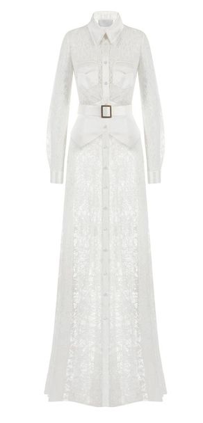 Luksusowy długi piękny biały, Ivory suknia ślubna, z szyfonu, koronki i błyszczy, manekin duch, przycinanie, izolowane na białym tle - Zdjęcie, obraz