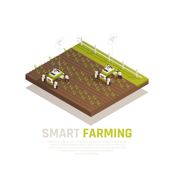 Slimme landbouw Concept - Vector, afbeelding