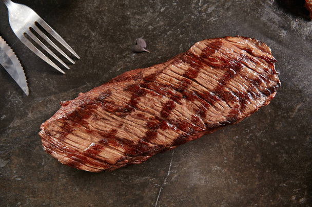 Hot Grilled Whole Denver Steak - 写真・画像