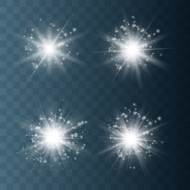 Parlayan ışık yıldız kümesi  - Vektör, Görsel