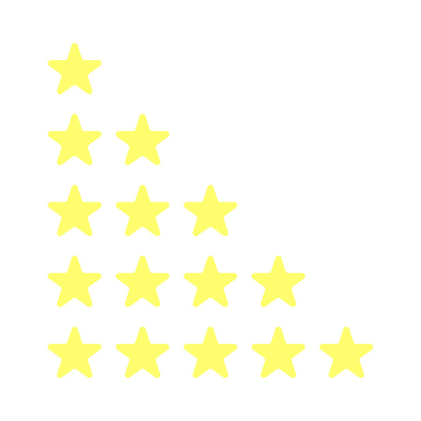 ベクトル図 5 つ星評価の黄色の星最高の場所 - ベクター画像