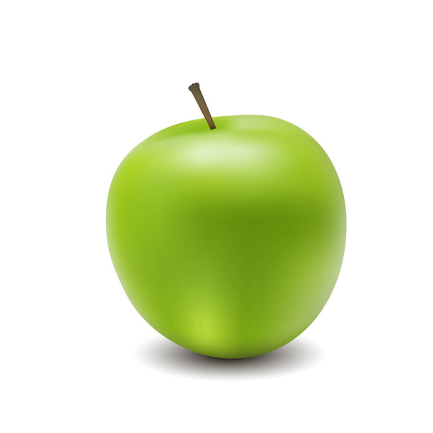 Ilustración vectorial para nuture manzana verde alimento ecológico vegetal orgánico
 - Vector, imagen