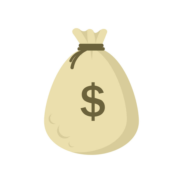 Icono vectorial de bolsa de dinero con signo de dólar sombra EPS 10 lleno de bolsa de dinero dólar color gris éxito negocios excelente beneficio
 - Vector, imagen