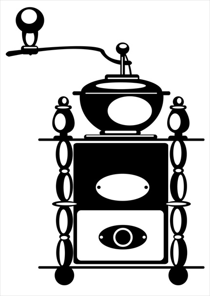 ベクトルの白い背景で隔離のコーヒー グラインダー - ベクター画像
