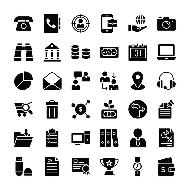 Here is a useful business and finance vector icons set. Hope you can find a great use for them in finance, money, banking, and statistics visuals. - Vector, Image