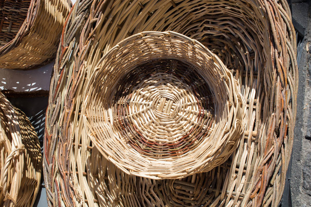 Empty wicker baskets for sale - Photo, Image