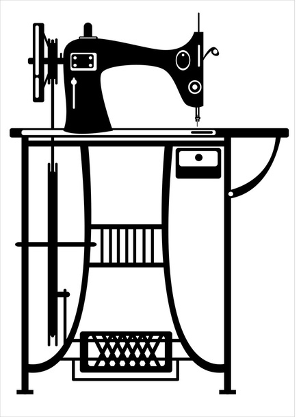 διάνυσμα ράβοντας μηχανή σε λευκό φόντο - Διάνυσμα, εικόνα
