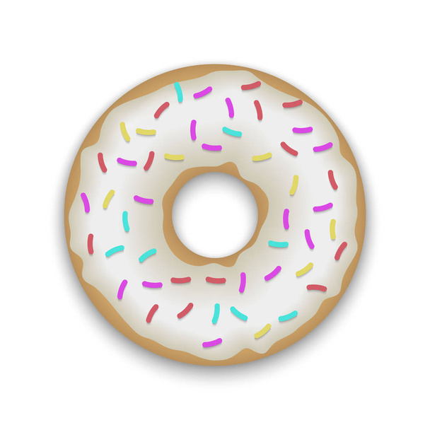 Realistic donut isolated - Vector, Imagen