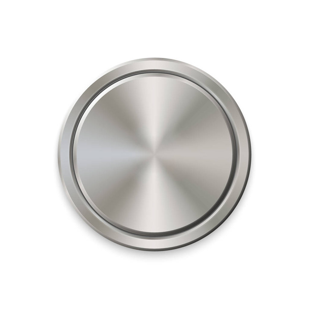 realistic metal button - Vektor, obrázek