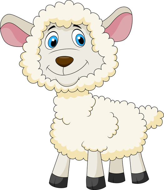 Carino cartone animato di pecore - Vettoriali, immagini
