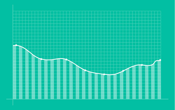 Gráfico financeiro abstrato com gráfico de linha de tendência de alta
 - Vetor, Imagem