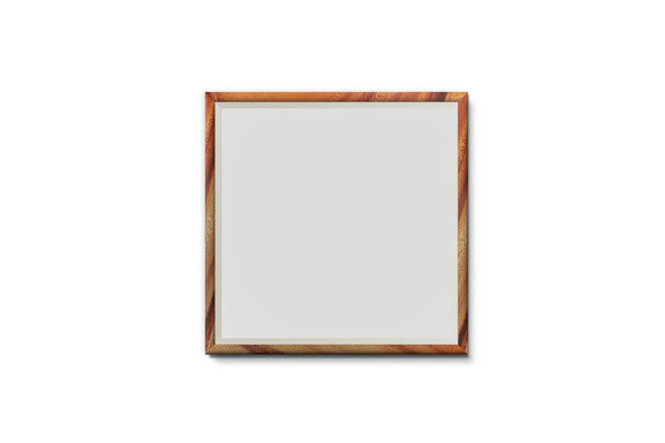 Realistic Picture Frame Mock-up isolated on white background. Perfect for your presentations. 3D rendering - Photo, Image