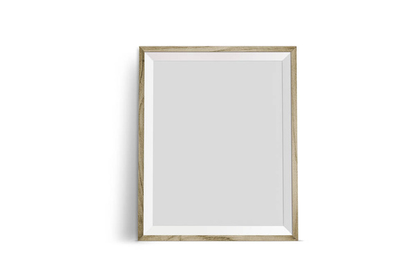 Realistic Picture Frame Mock-up isolated on white background. Perfect for your presentations. 3D rendering - Photo, Image