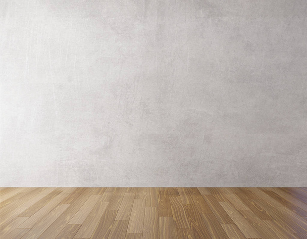 Фон бетонна стіна та дерев'яна підлога маскуються, 3d рендеринг
 - Фото, зображення