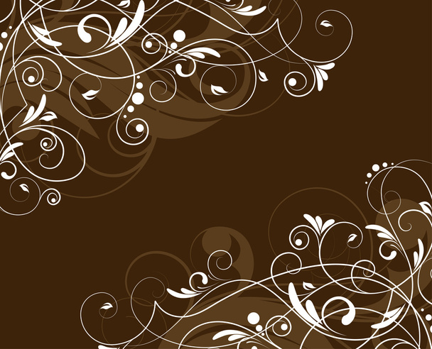 Floral abstract frame. - Vector, afbeelding