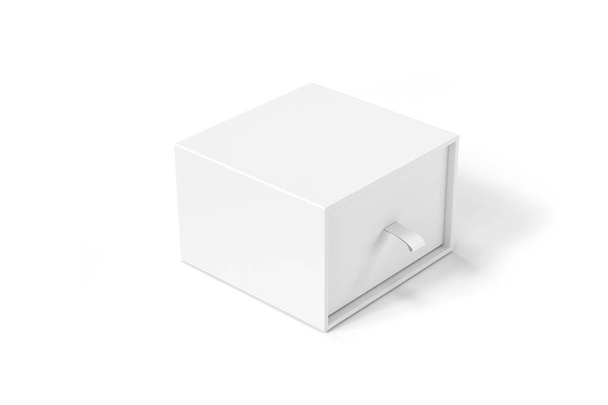 Lahjapakkaus laatikko Malli-up eristetty pehmeä harmaa tausta. 3D-renderointi
 - Valokuva, kuva