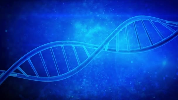 Podwójnej helisy DNA strand podłoże medyczne - Materiał filmowy, wideo