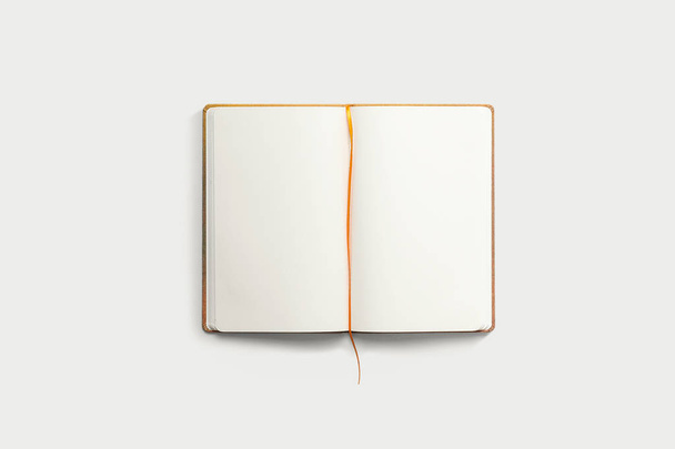 Open Sketchbook isolated on white background.High resolution photo. - Φωτογραφία, εικόνα