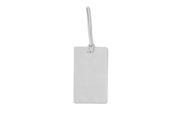 Blank tag tied for hang on product for show price or discount isolate on white background with clipping path. Price tags,Cardboard labels isolated on white. - Photo, Image
