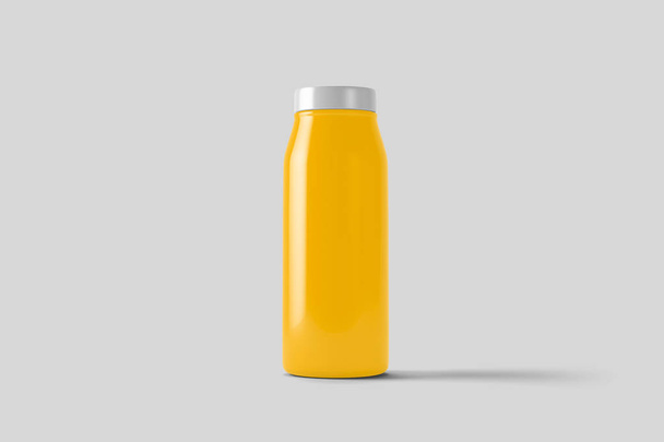 Plastic Juice Bottle Mock up isolated on white with clipping path. 3D rendering.Realistic. - Photo, Image