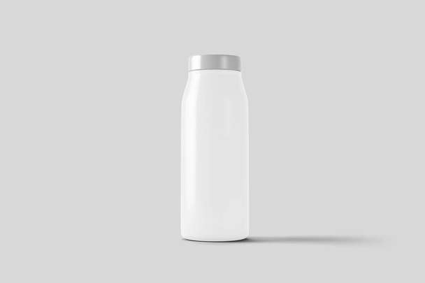 Succo di plastica bottiglia finto isolato su bianco con percorso di ritaglio. Rendering 3D. Realistico
. - Foto, immagini