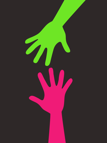 Pomocna dłoń - Wektor, obraz