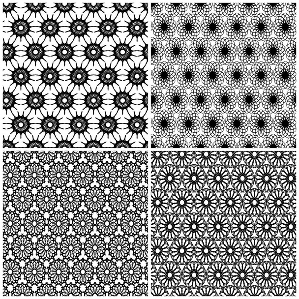 Conjunto de cuatro patrones sin costura
 - Vector, Imagen
