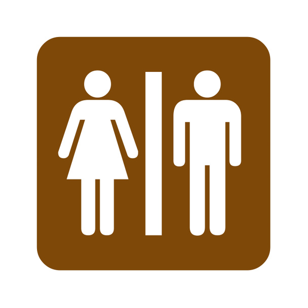 braune Toiletten Erholungszeichen - Foto, Bild