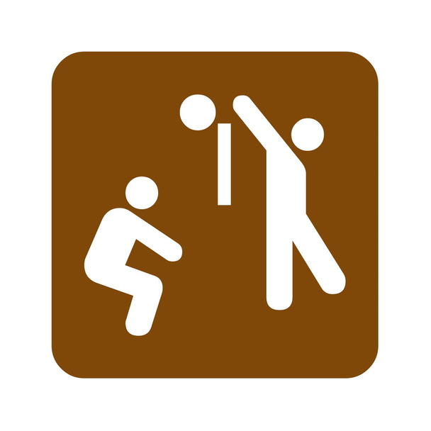 Волейбол коричневого рекреаційних знак - Фото, зображення