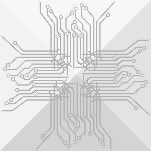 Obwód ilustracja projekt symbol logo technologii - Wektor, obraz