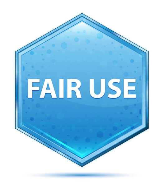 Fair Use pulsante esagono blu cristallo
 - Foto, immagini