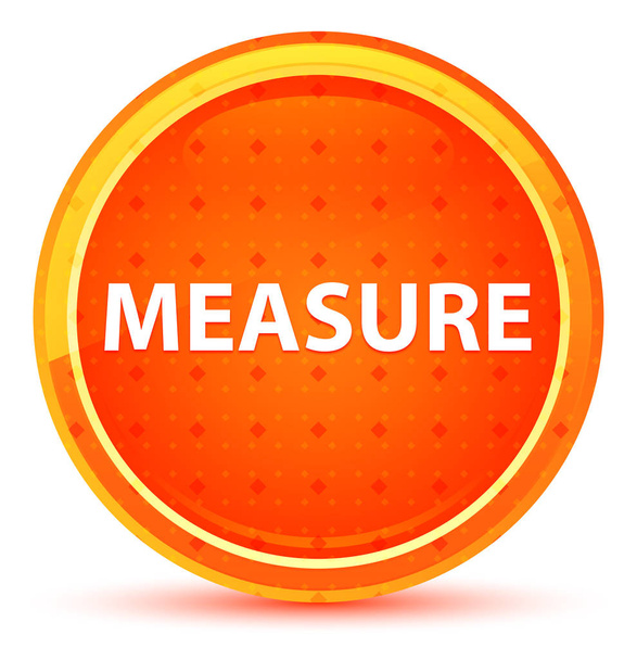 Measure Natural Orange Round Button - Photo, Image