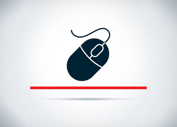 Mouse icon abstract flat background design illustration - Photo, Image