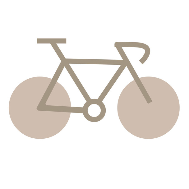 bicycle flat illustration on white - Vektor, kép