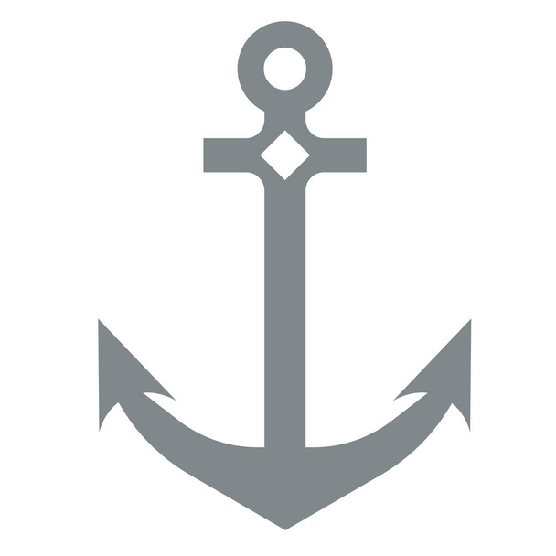 anchor flat illustration on white - ベクター画像