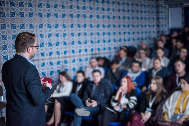 successful businessman giving presentations at conference room - Valokuva, kuva