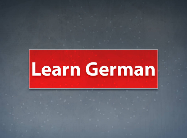 Aprender alemán Banner rojo Fondo abstracto
 - Foto, imagen