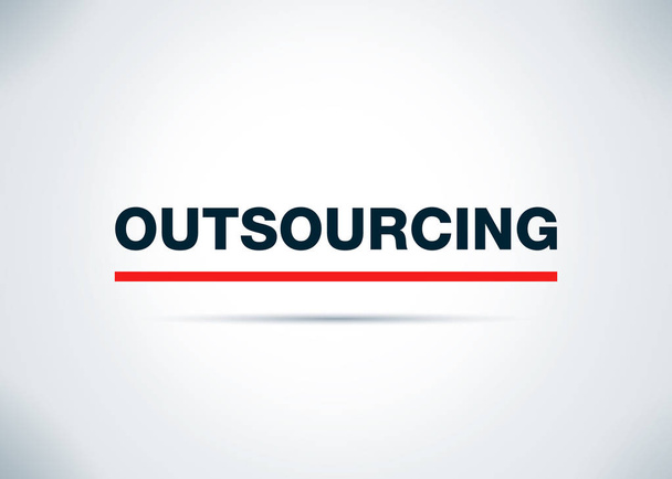Outsourcing – abstraktní návrh na pozadí – ilustrace - Fotografie, Obrázek