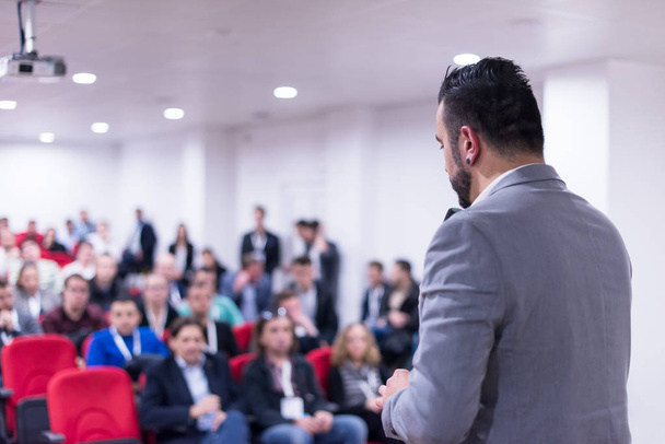 successful businessman giving presentations at conference room - Фото, изображение